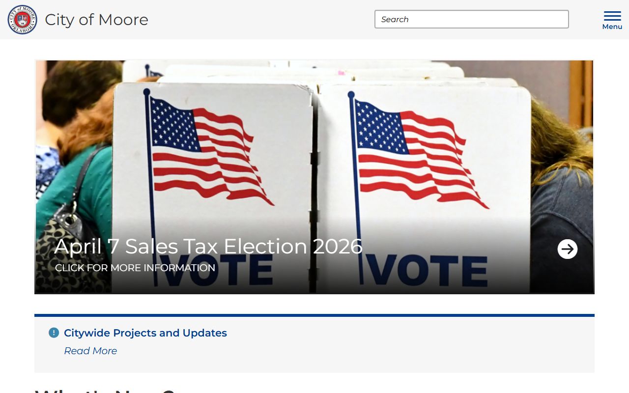 Moore city government website for birth records resources
