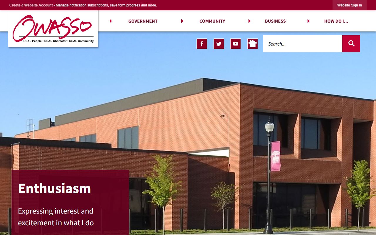 Owasso city government website for birth records information