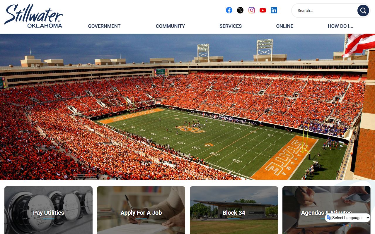 Stillwater city government website for birth records information